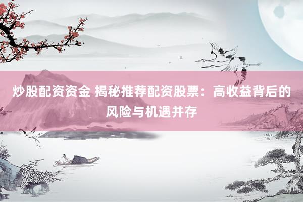 炒股配资资金 揭秘推荐配资股票：高收益背后的风险与机遇并存