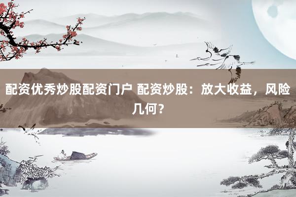配资优秀炒股配资门户 配资炒股：放大收益，风险几何？