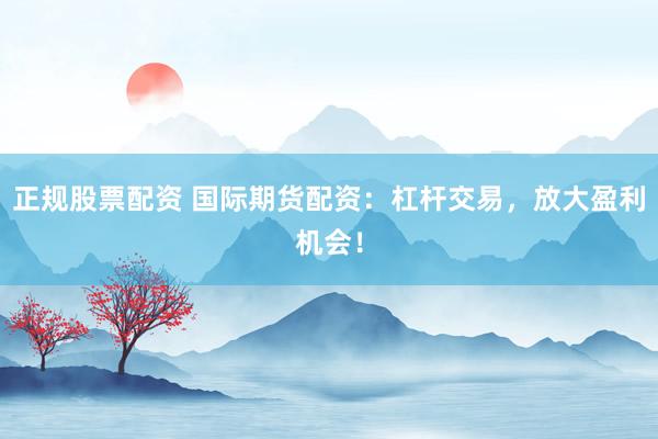 正规股票配资 国际期货配资：杠杆交易，放大盈利机会！