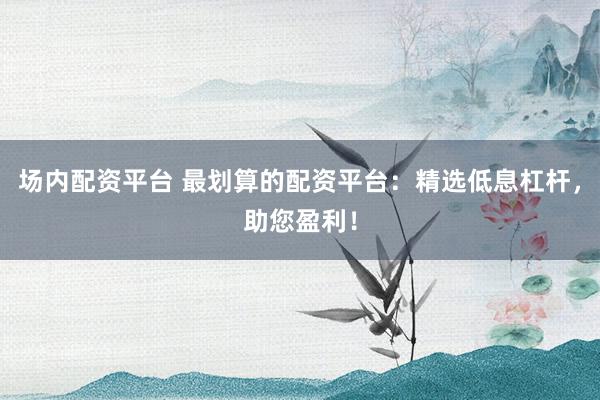 场内配资平台 最划算的配资平台：精选低息杠杆，助您盈利！