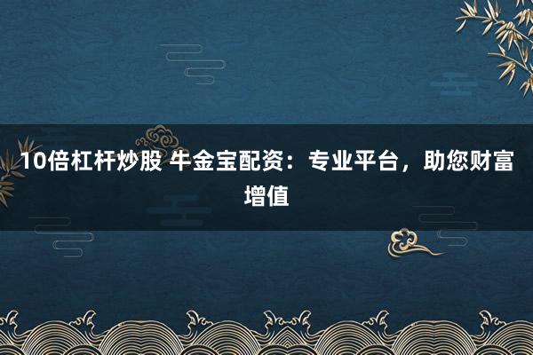 10倍杠杆炒股 牛金宝配资：专业平台，助您财富增值