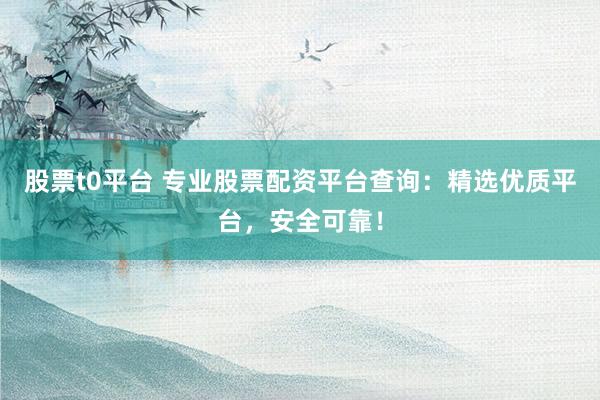 股票t0平台 专业股票配资平台查询：精选优质平台，安全可靠！