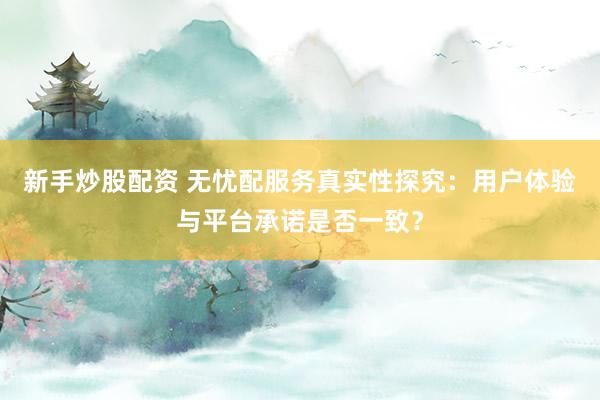 新手炒股配资 无忧配服务真实性探究:用户体验与平台承诺是否一致?
