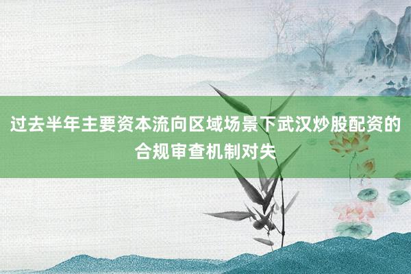 过去半年主要资本流向区域场景下武汉炒股配资的合规审查机制对失