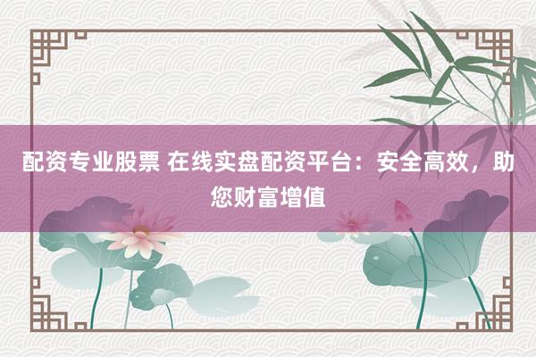 配资专业股票 在线实盘配资平台：安全高效，助您财富增值